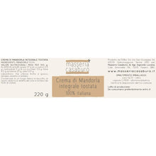 Carica l'immagine nel visualizzatore di Gallery, Crema di Mandorle Integrali Tostate - 200g

