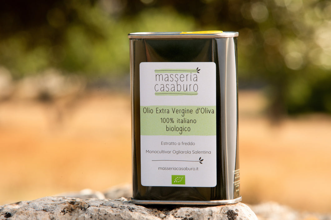 Olio extra vergine di oliva biologico - lattine da 0,250 litri